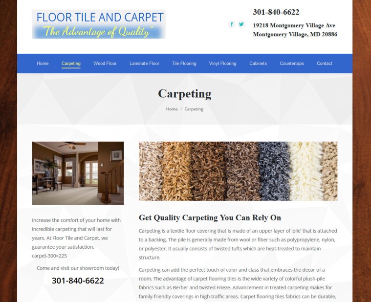 floor tile and carpet maryland